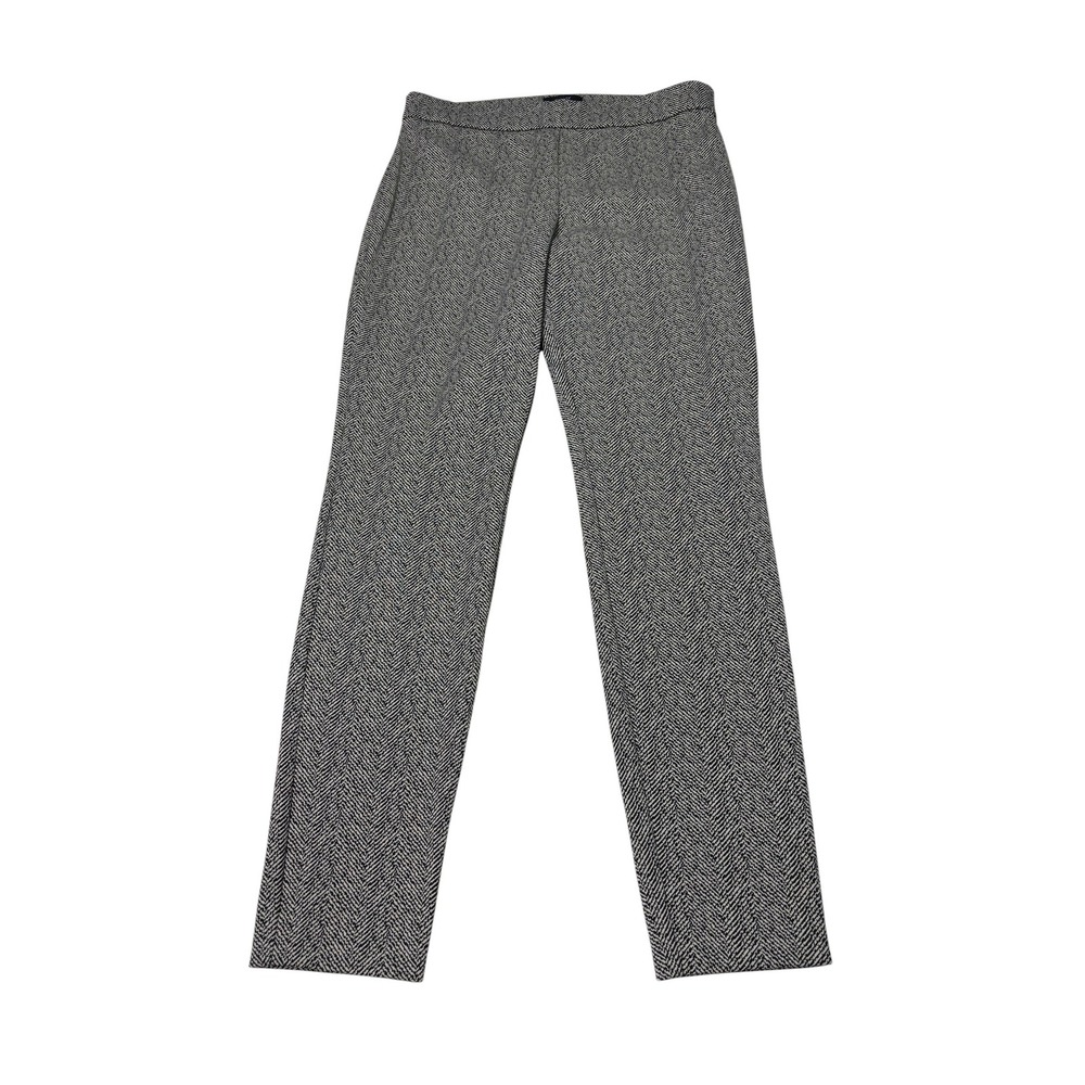 Theory Adbelle K Harrow Knit Herringbone Pants Black White Womens Size M W30 L28